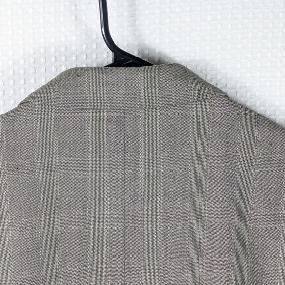 Tommy Hilfiger 38R Gray Glen Plaid Wool Blazer Jacket Men Two Button Classic - Picture 7 of 8